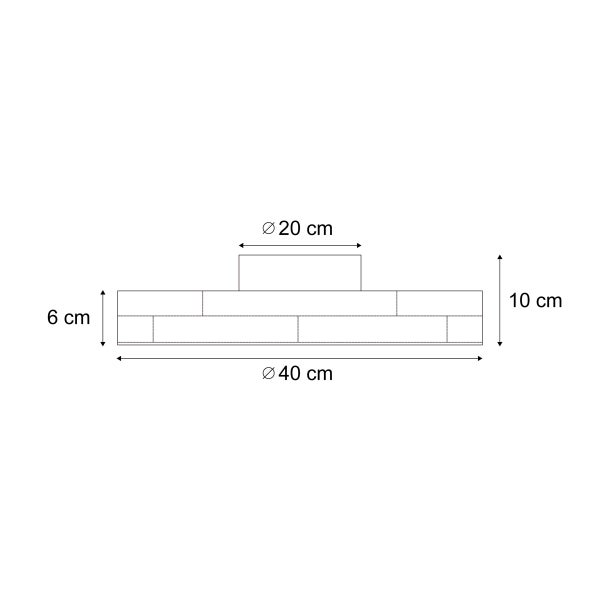 Technische Zeichnung eines Pflanzgefäßes mit Abmessungen
