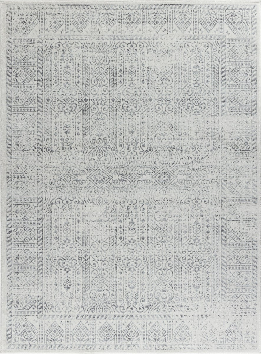 Vintage Orientalischer Teppich - Grau/Elfenbein - 120x170cm - DANIA