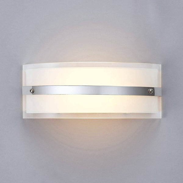 Lindby LED Wandleuchte, Wandlampe Innen Zinka (Modern) in Weiß aus Glas (1 flammig ) - Wandstrahler Wandbeleuchtung Schlafzimmer / Wohnzimmer Wohnzimmerleuchte
