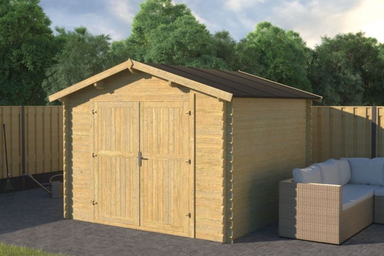 Gartenhaus, Gerätehaus 9m2 - 3x3m - 28mm - Imprägniert