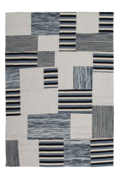 Flachflor Teppich Jarrah Natur Patchwork-Design 160 x 230 cm