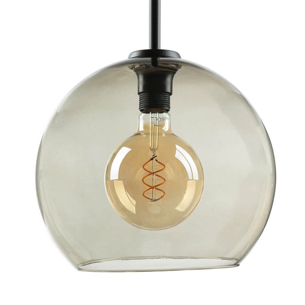 Pendelleuchte mit Kugel aus Glas und Leuchtmittel