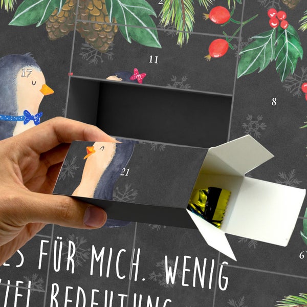 Mr. & Mrs. Panda Befüllbarer Adventskalender Pinguin Pärchen - Schwarz