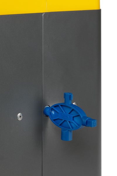 PROREGAL Robuster Wertstoffsammler Mit Abnehmbarem Deckel 60 Liter HxBxT 82,5 x 50 x 25 cm Verzinkter Stahl Gelb