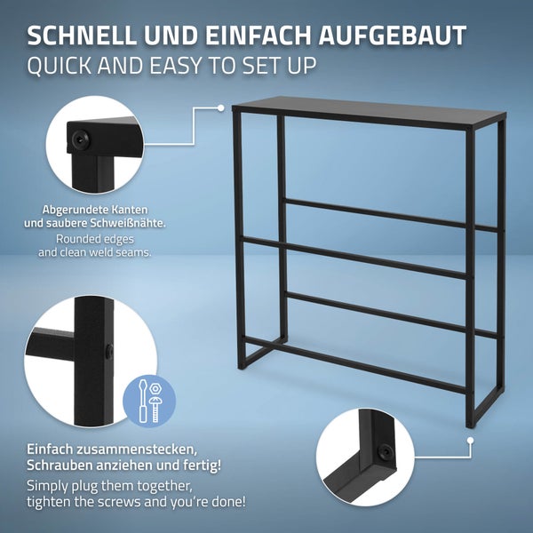 ML-Design 2er Set Getränkekistenregal für 6-8 Kisten mit Ablage, 100x32x108,5cm, Stahl, freistehend, Standregal für Getränkekisten, Getränkeregal Kastenregal Kistenregal Bierkistenregal Kistenständer