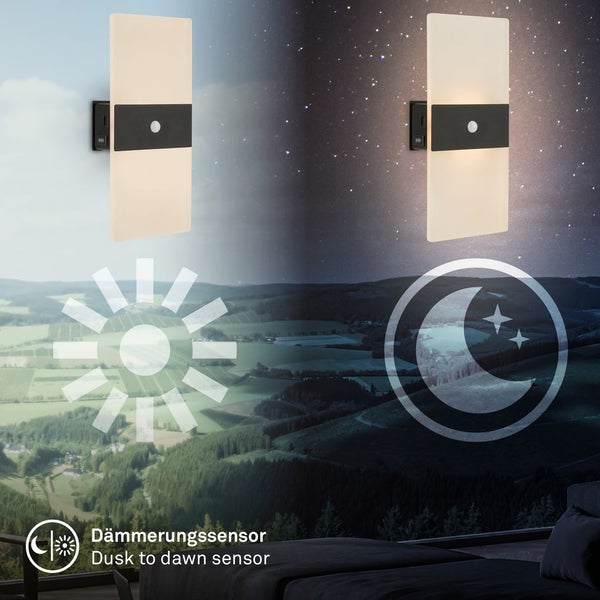 LED Wandleuchte Wandlampe ohne Stromanschluss Bewegungsmelder Akku ohne Bohren