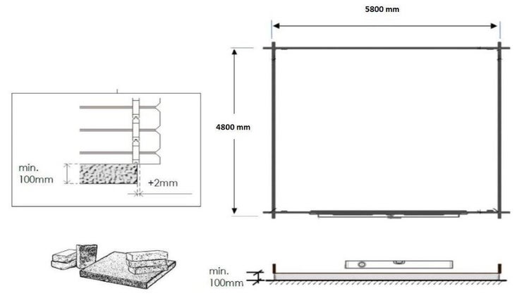 Gartenhaus, Gerätehaus 30m2 - 6x5m - 40mm