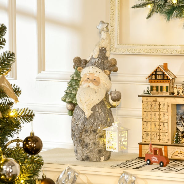HOMCOM Weihnachtsdeko Figur, 29L x 16B x 55H cm, Eisen, Mehrfarbig