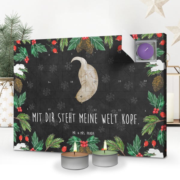 Mr. & Mrs. Panda Duftkerzen Adventskalender Otter Kopfüber - Schwarz