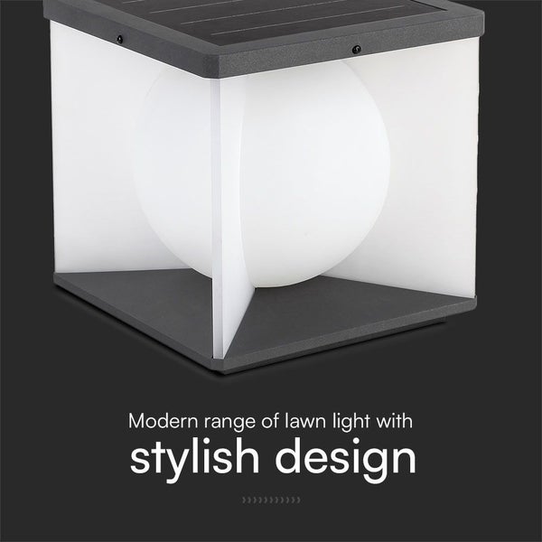 Moderne Rasenleuchte mit Kugeldesign