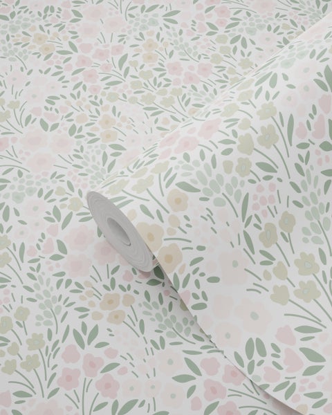 Tapetenrolle mit Blumenmuster