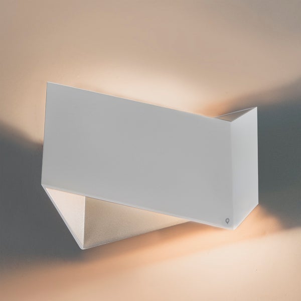 2er Set Design Wandlampen weiß - Fold