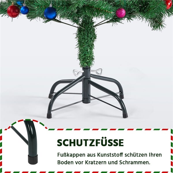 Schutzfüße aus Kunststoff an einem Weihnachtsbaumständer schützen den Boden vor Kratzern.