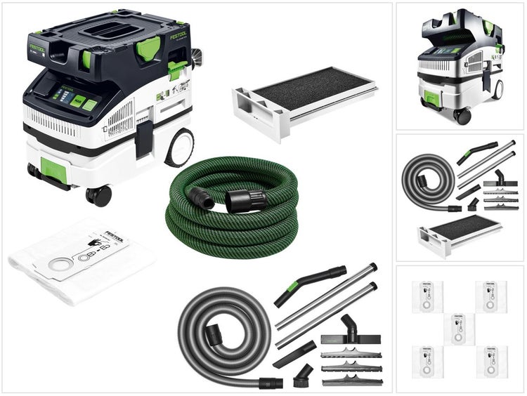 Festool CTL MINI I CLEANTEC Absaugmobil 10l Staubkl. L ( 574840) + Extra Reinigungszubehör