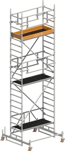 Fahrgerüst mit Layher Logo