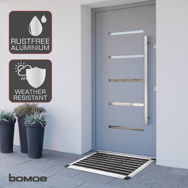 Bomoe AluGant Fußmatte 40x60cm Silber