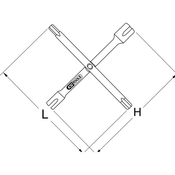 KS TOOLS Sanitär-Kreuzschlüssel 10 Funktionen - 116.6200
