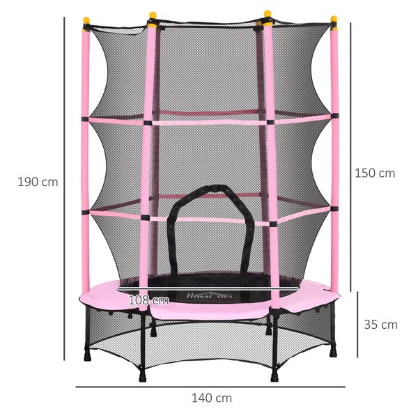 Kinderzimmer Trampolin mit Sicherheitsnetz, circa 140 x 190 cm