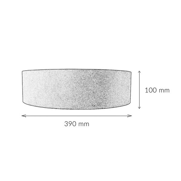 Lampenschirm mit den Maßen 390 mm Länge und 100 mm Höhe