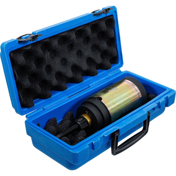 Abzieher mit Zubehör im blauen Werkzeugkoffer