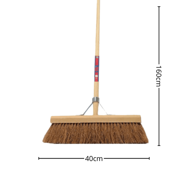 Kokosbesen mit Holzstiel, 40 x 160 cm