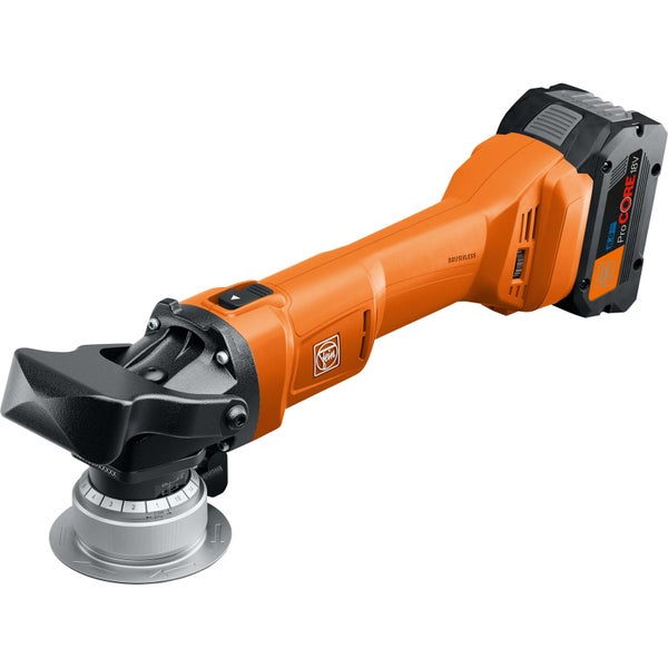 Fein Akku-Kantenfräse 18 Volt mit bürstenlosem Motor und Akku.