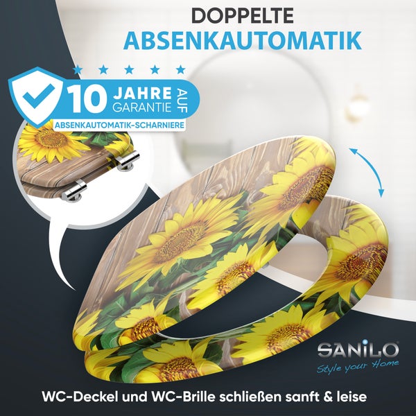 WC-Sitz mit Absenkautomatik Sunflower