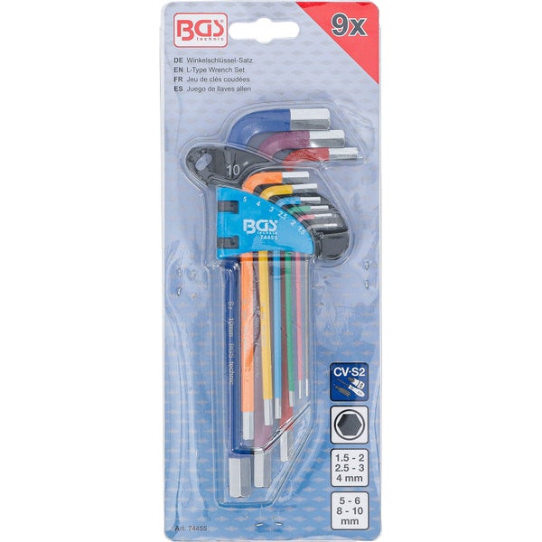 BGS technic Winkelschlüssel Satz, neun Teile