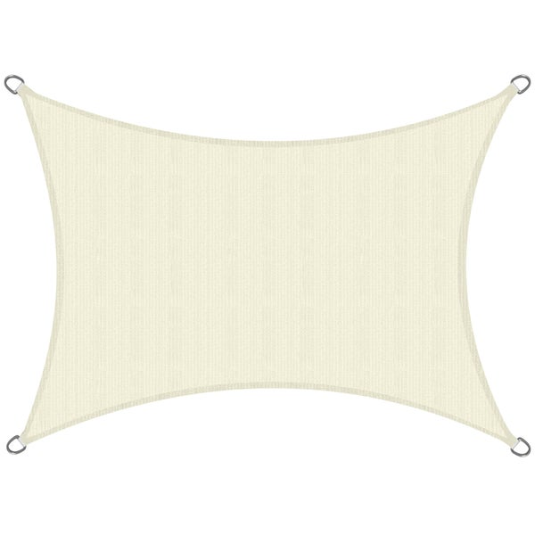 SolVision HS9 Sonnensegel 200x300cm rechteckig Creme HDPE