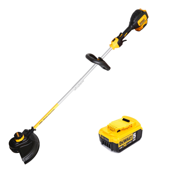 DeWalt Akku-Rasentrimmer 18 Volt XR mit bürstenlosem Motor und einem Lithium-Ionen Akkumulator.
