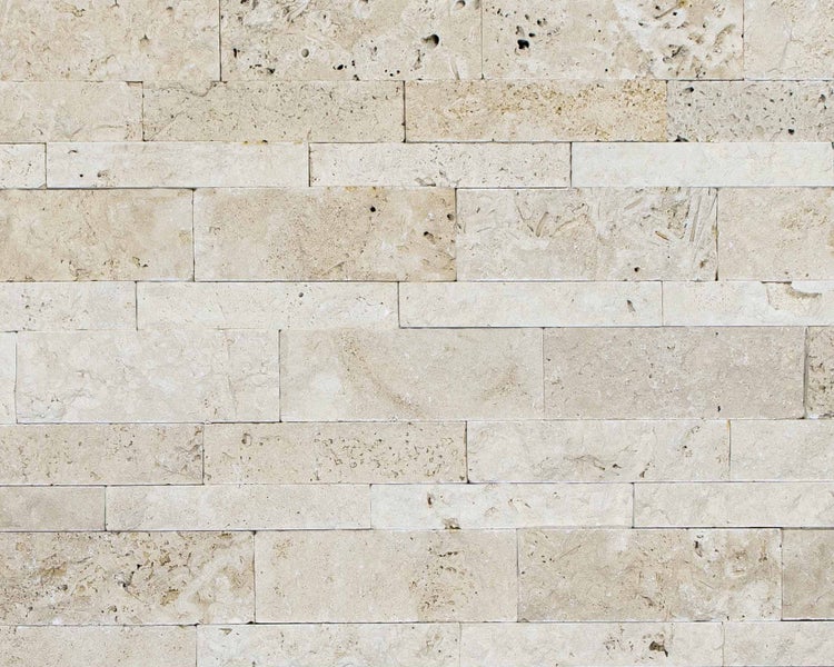 Wohnrausch Wandverblender Naturstein Travertin Paneele CREMA, beige