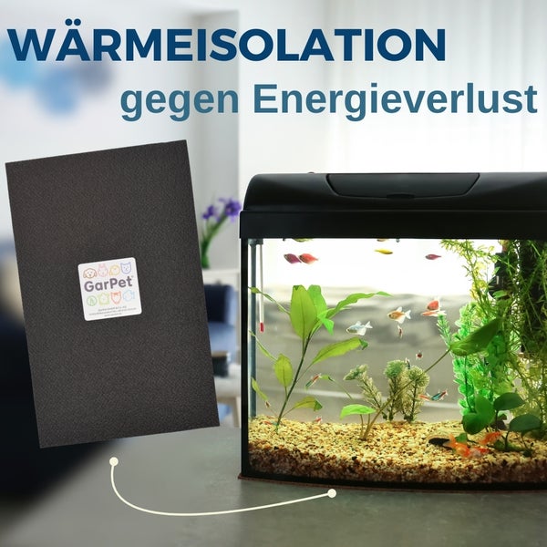 Wärmeisolierung gegen Energieverlust für ein Aquarium.