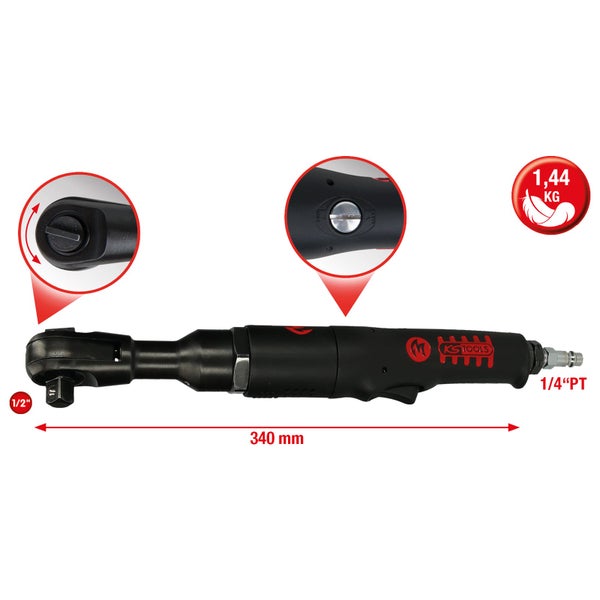 KS Tools Druckluft-Ratschenschrauber, 340 mm lang