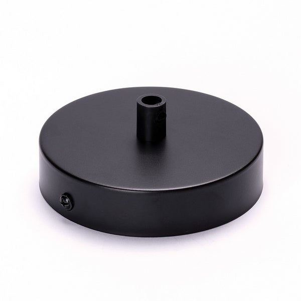 Deckenbaldachin Abdeckung für Hängeleuchten, Lampenbaldachin inkl. Klemmnippel, Ø 100 mm, Schwarz
