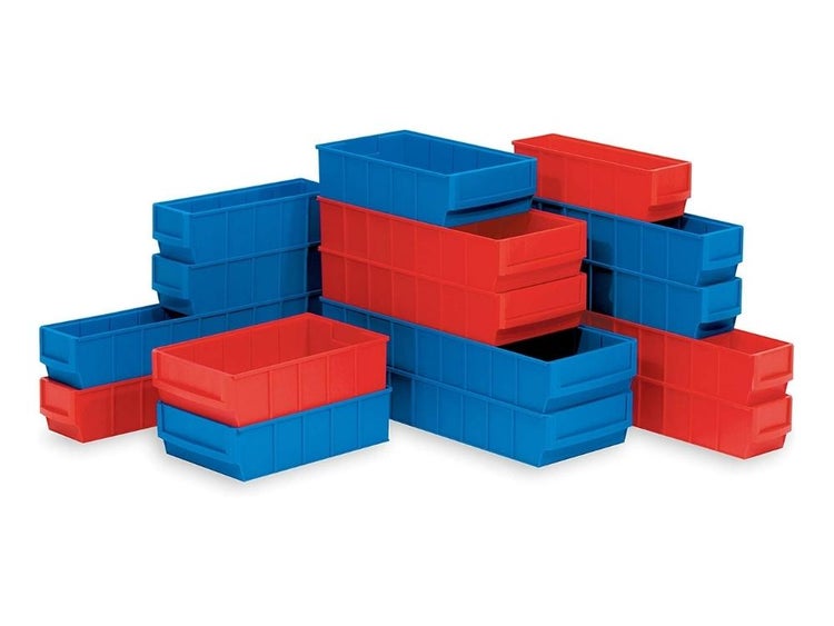 PROREGAL Leitfähige Industriebox 300 S HxBxT 8,1 x 9,1 x 30 cm 1,6 Liter ESD Sichtlagerkasten Sortimentskasten Sortimentsbox Kleinteilebox