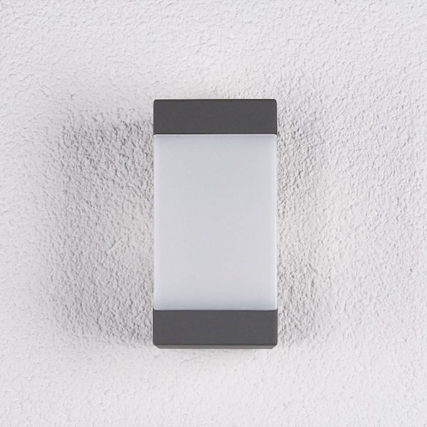 Lucande Wandleuchte außen Kiran (spritzwassergeschützt (Modern) in Schwarz aus Aluminium (1 flammig, E27) - Außenwandleuchten Wandlampe Led Außenlampe Outdoor für Außenwand/Hauswand