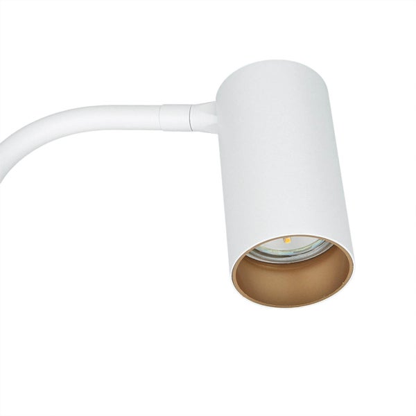 Weiße LED-Leuchte mit flexiblem Arm für den Innenbereich