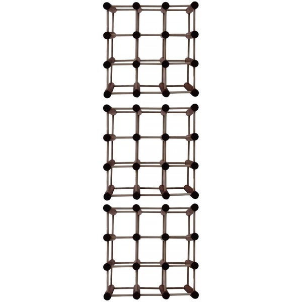 PROREGAL Modulares Weinregal Vinotega Mod HxBxT 36 x 36 x 24 cm 3 x  9 Flaschen Massives Kiefernholz Braun Geölt
