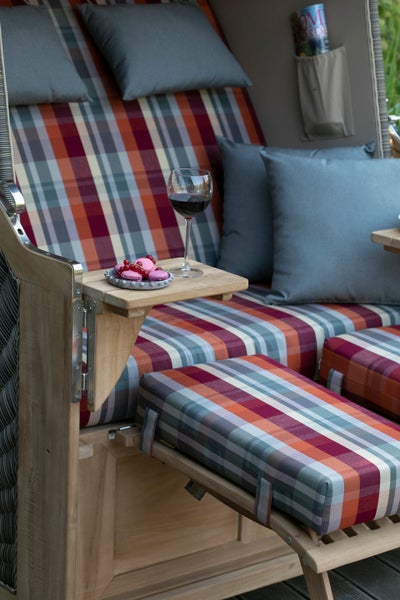 Strandkorb Nordstrand Teak PE grey Dessin 505