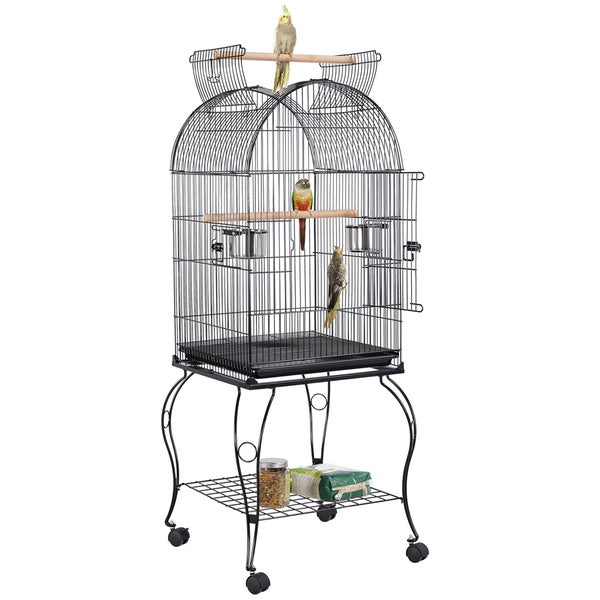 Yaheetech Vogelkäfig für Nymphensittich , Schwarz