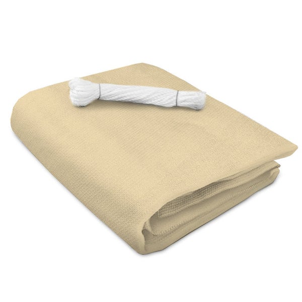 FLOORDIREKT Balkonsichtschutz - Einfarbig - Creme-Beige - Witterungsbeständig - 90 x 500 cm