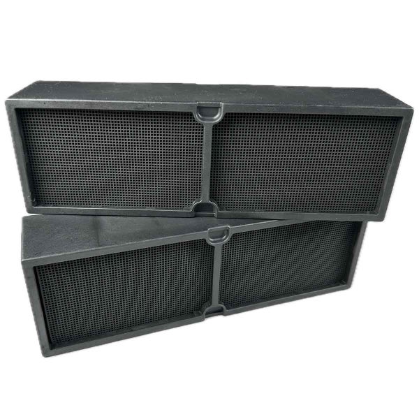 Zwei Aktivkohlefilter für Dunstabzugshauben