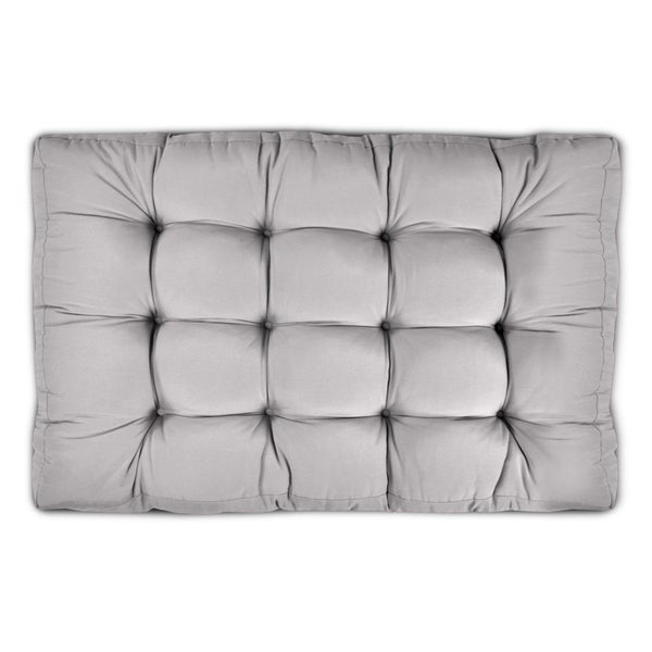 Beautissu ECO Style Palettenkissen Sitz 120x80x15cm Grau