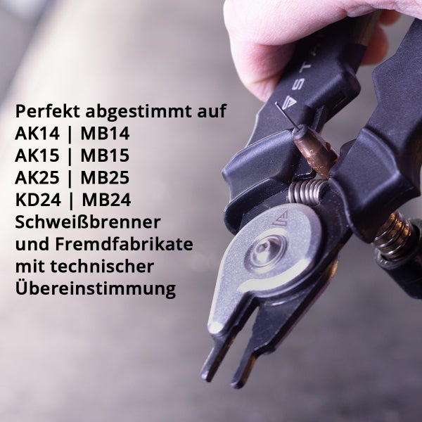 STAHLWERK Düsenzange MIG MAG 15-18 mm 4 in 1 Spezialzange Schweißzange Zange