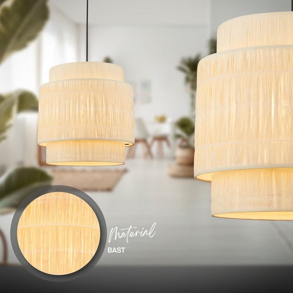 FULFILMENT ONLY pendant light, black / nature, 3xE27/max. 10W excl
