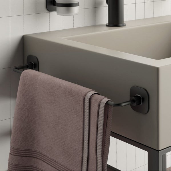 45 cm breite Handtuchstange in mattschwarzer Farbe | Timo