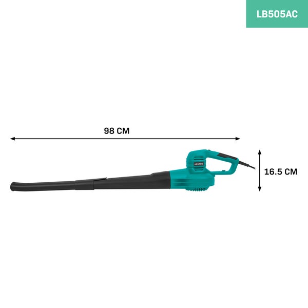 VONROC Laubbläser 650W – Kabelgebundenes Modell – 2 Geschwindigkeitsstufen: 120 km/h – 190 km/h