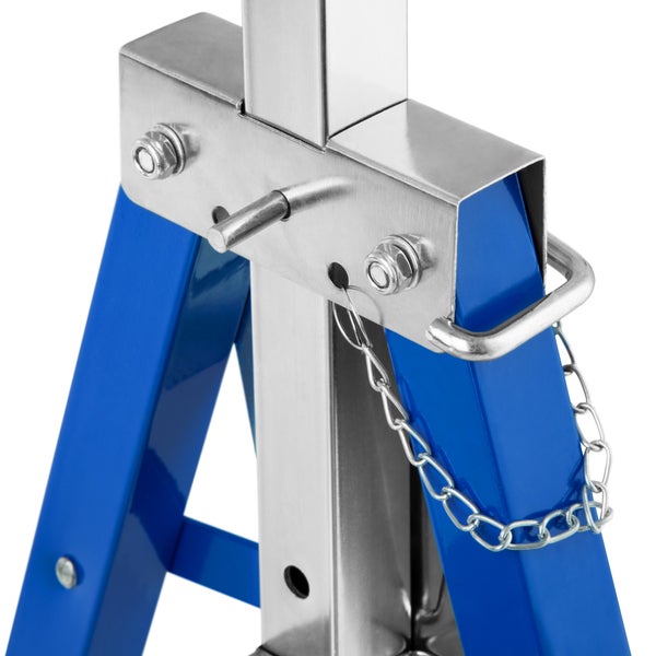 2er-Set Gerüstbock tectake  mit Sicherheitsspinden aus Stahl-Vierkantrohr blau