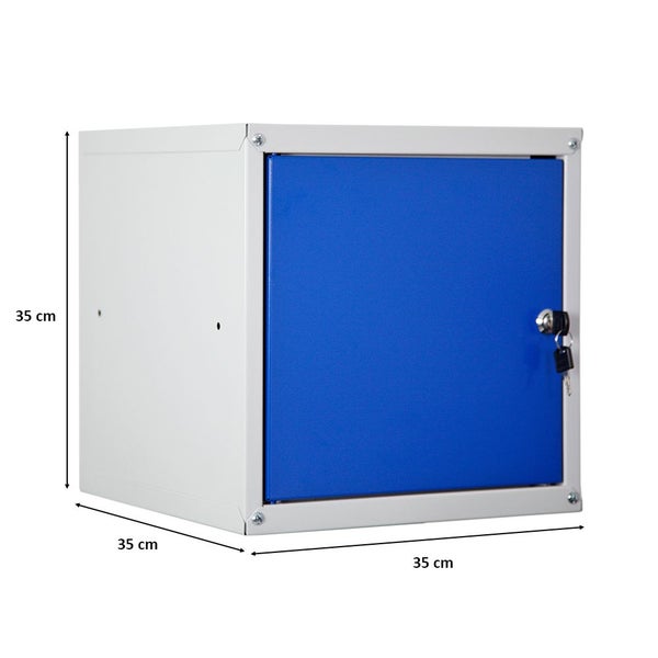 PROREGAL Schließfachwürfel Cubic HxBxT 35 x 35 x 35 cm Grau/Blau