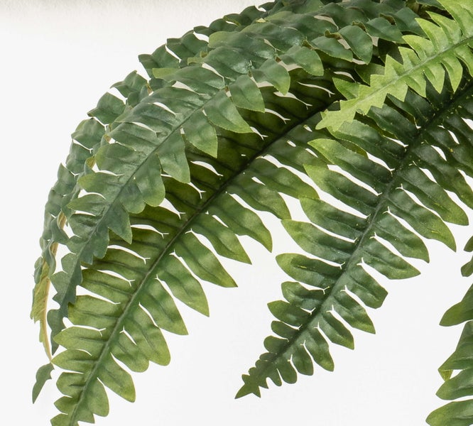Künstliche Sonnenblume mit gelber Blüte, grünem Stängel und Blättern.
